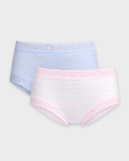 JOCKEY PARISIENNE COTTON FULL BRIEF 2PK
