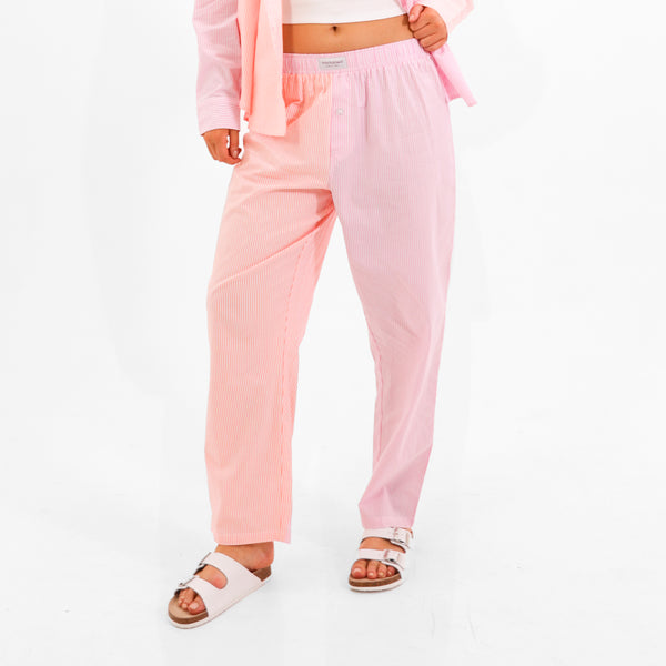 MITCH DOWD CORAL STRIPE SLEEP PANT