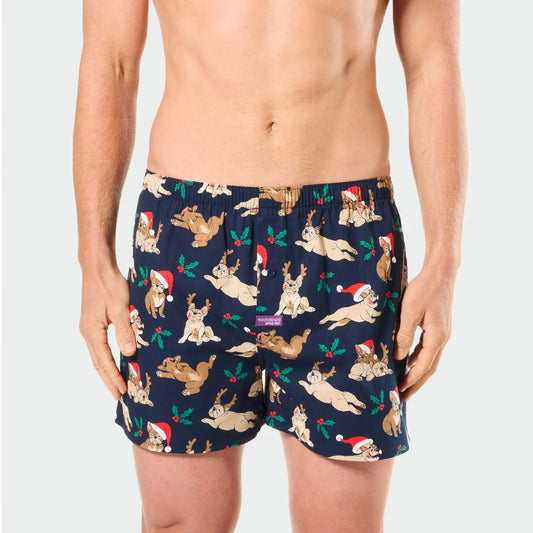 MITCH DOWD CHRISTMAS DOGS BOXER