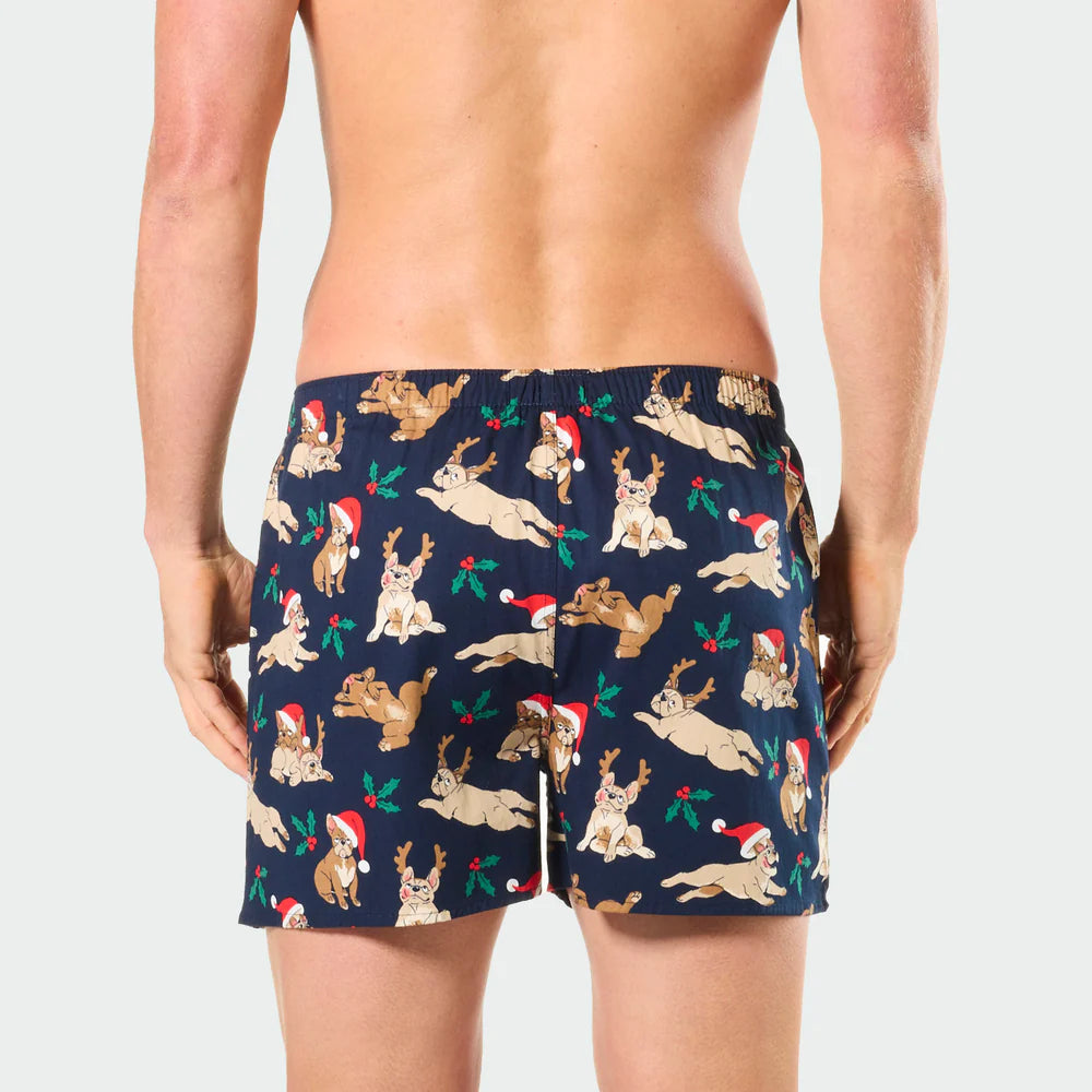 MITCH DOWD CHRISTMAS DOGS BOXER