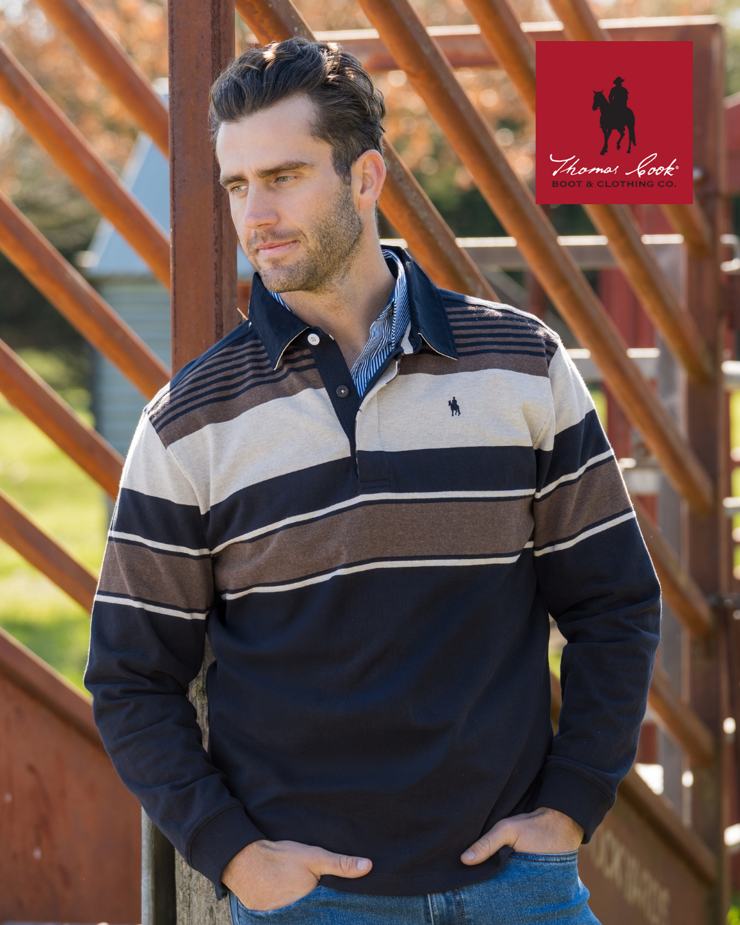 THOMAS COOK BRYAN STRIPE RUGBY