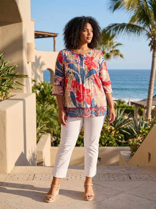 ORIENTIQUE CAVAILON PLEATED TOP