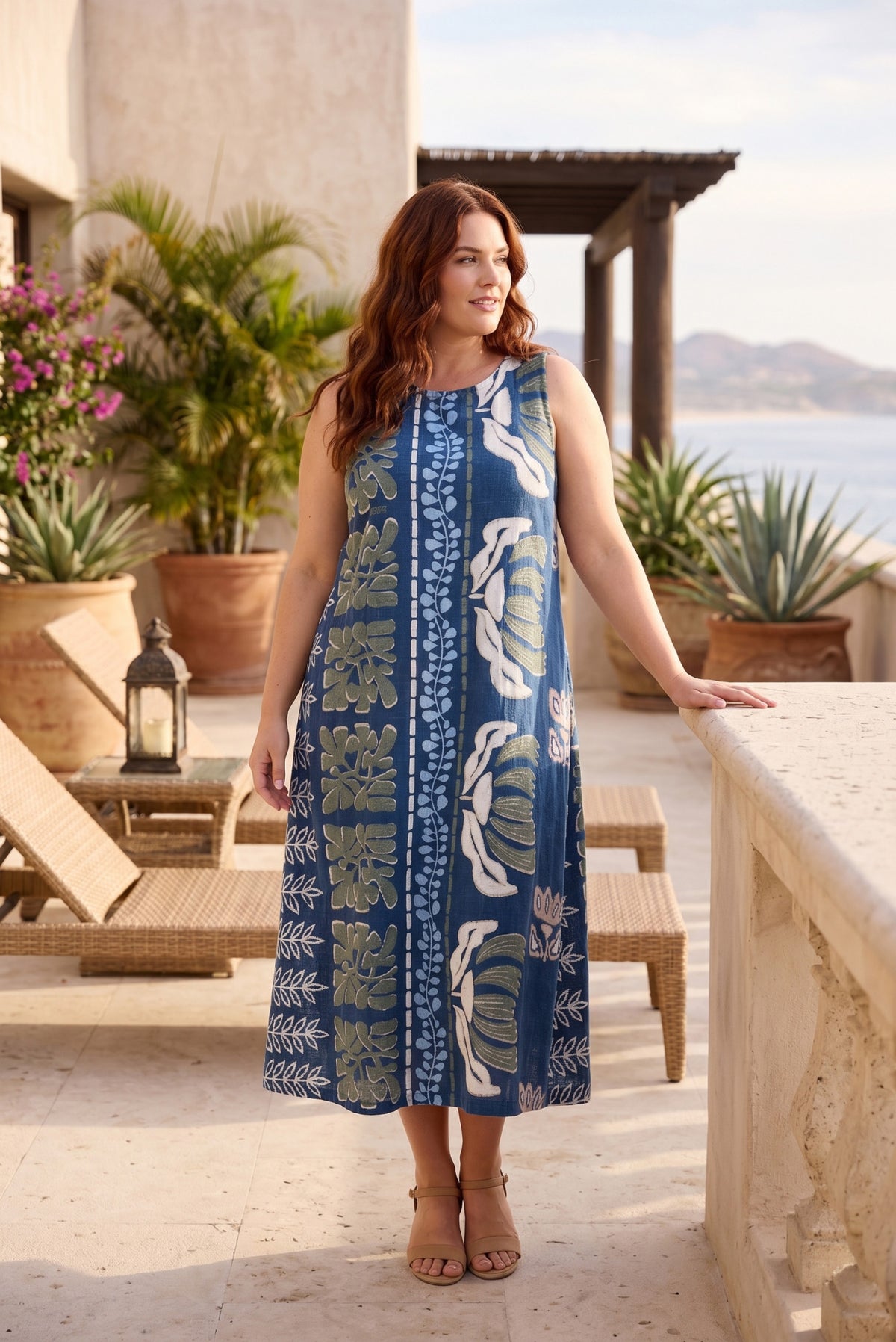 ORIENTIQUE LIBERTE MIDI DRESS