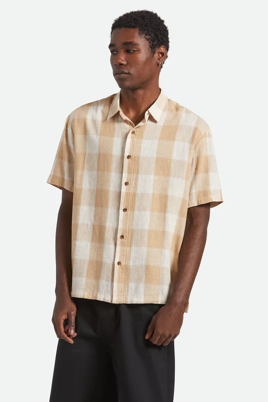BRIXTON CRU LINEN BLEND S/S SHIRT