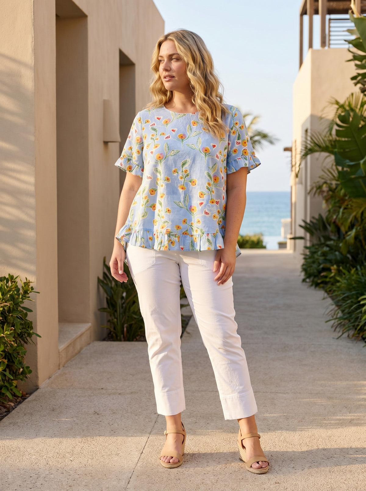ORIENTIQUE SUR MER FRILL TOP