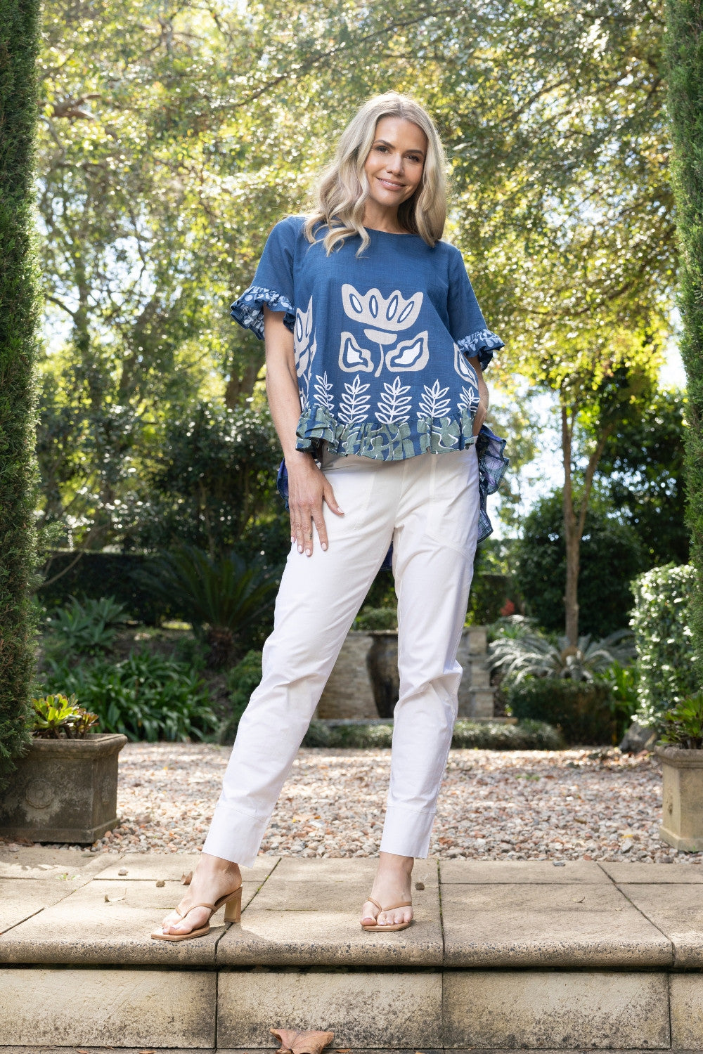 ORIENTIQUE LIBERTE FRILL TOP