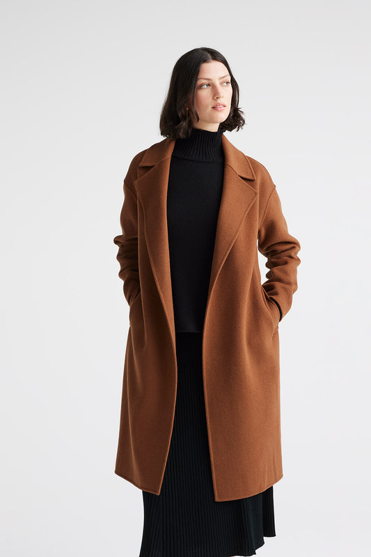 TOORALLIE WRAP WOOL COAT