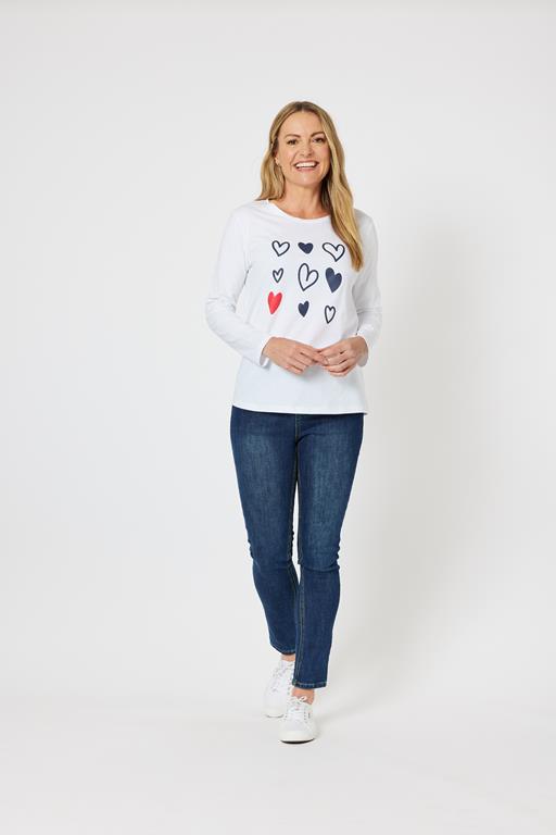 GORDON SMITH HEART PRINT TOP