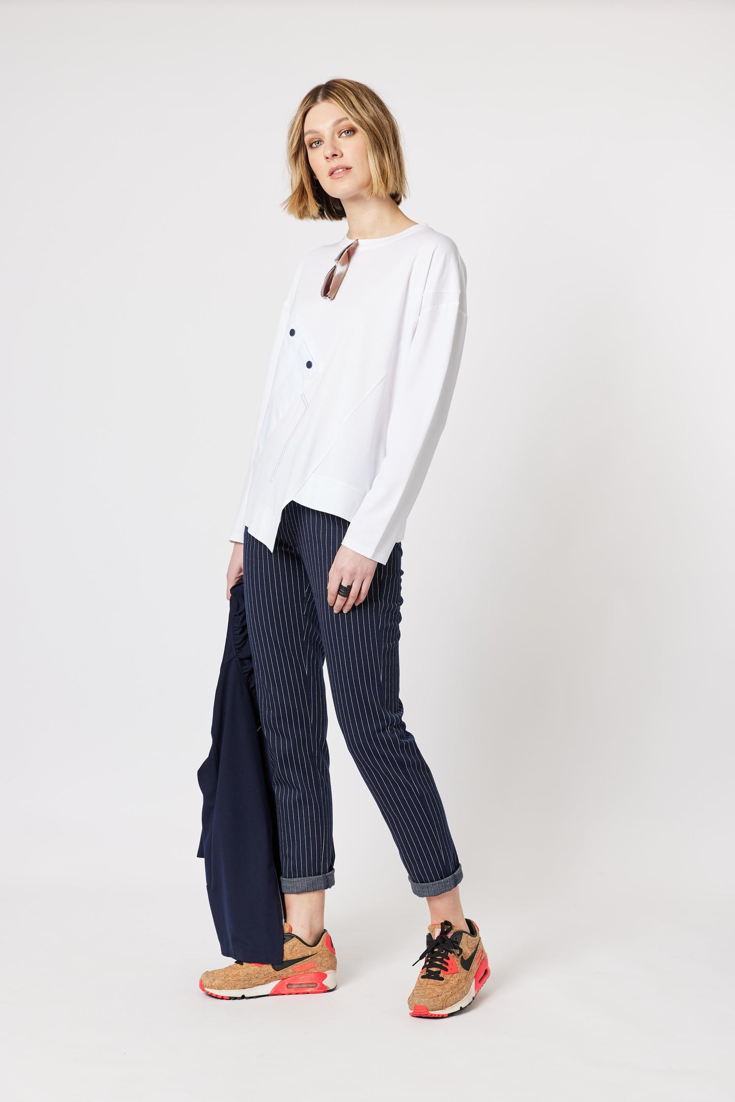 CLARITY CONTRAST STITCH TOP