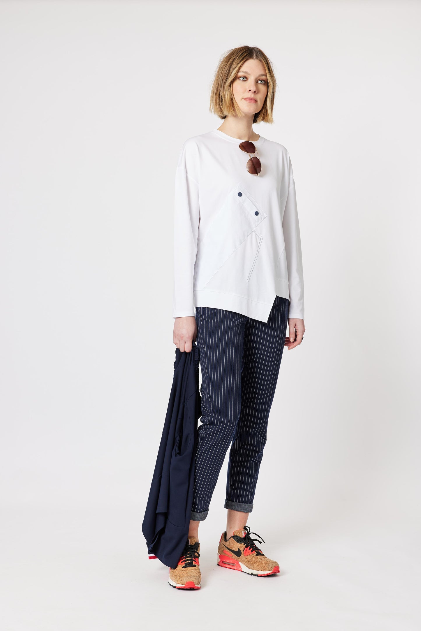 CLARITY CONTRAST STITCH TOP