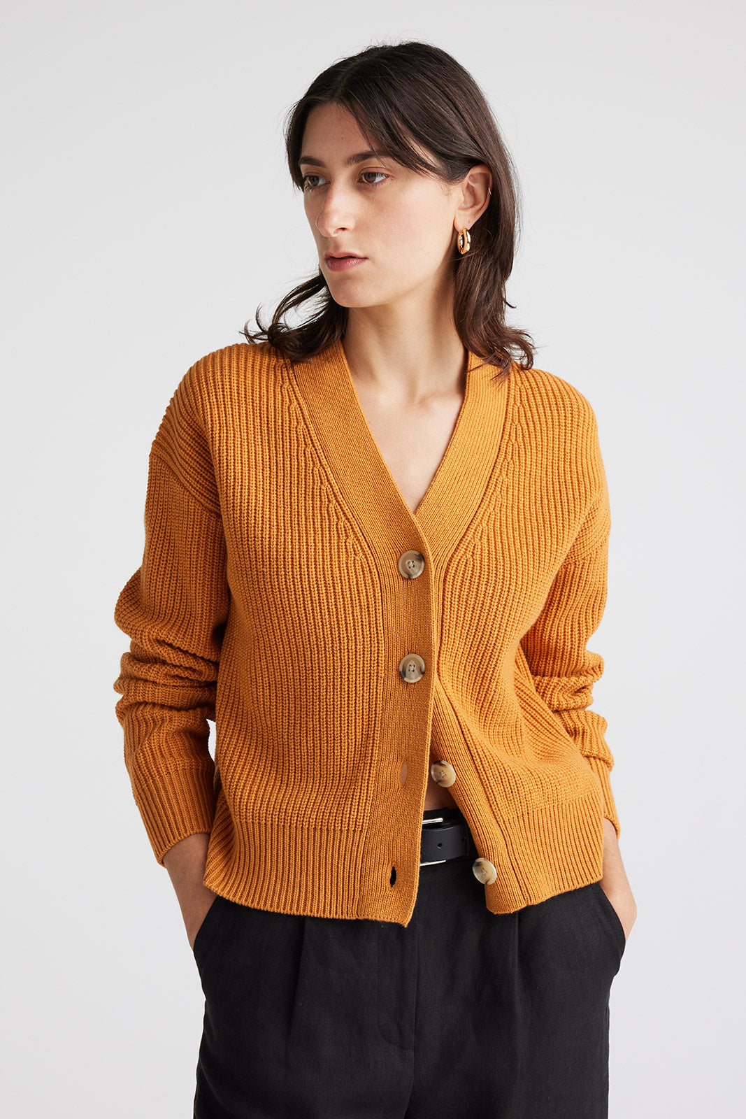 TOORALLIE RIB KNIT CARDIGAN