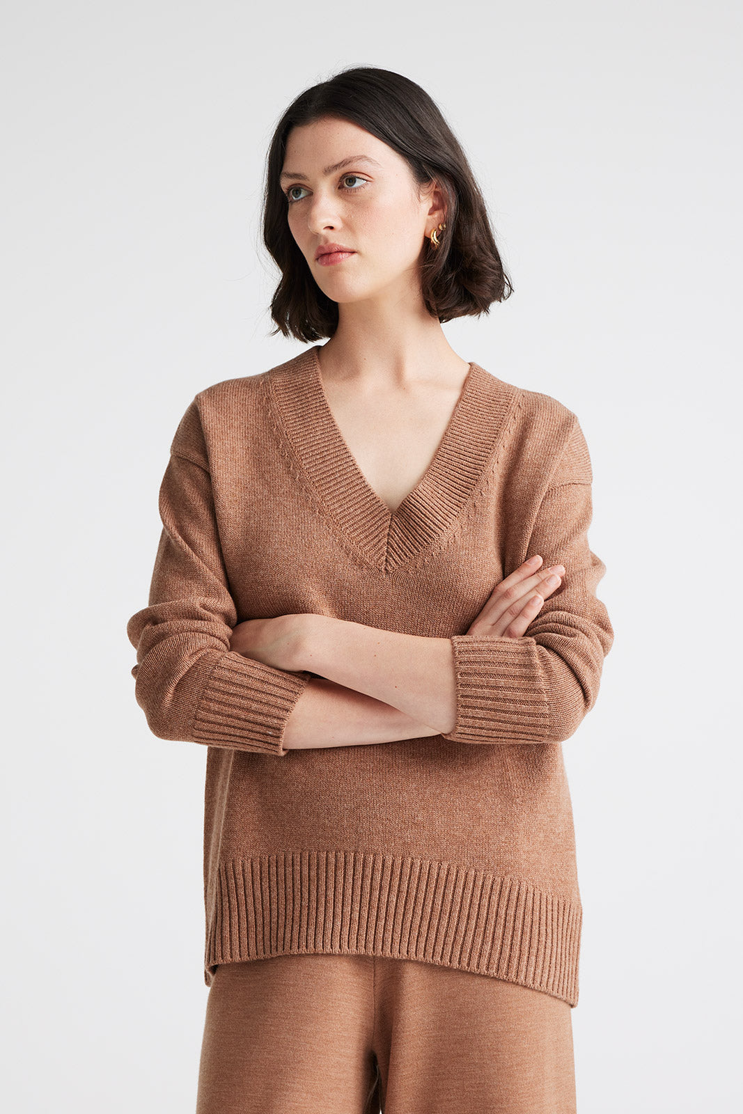 TOORALLIE JERSEY V-NECK JUMPER