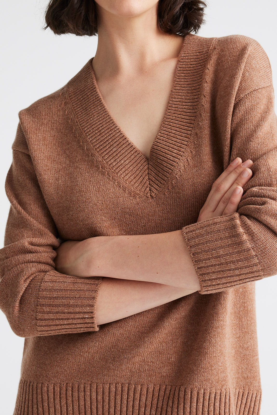TOORALLIE JERSEY V-NECK JUMPER